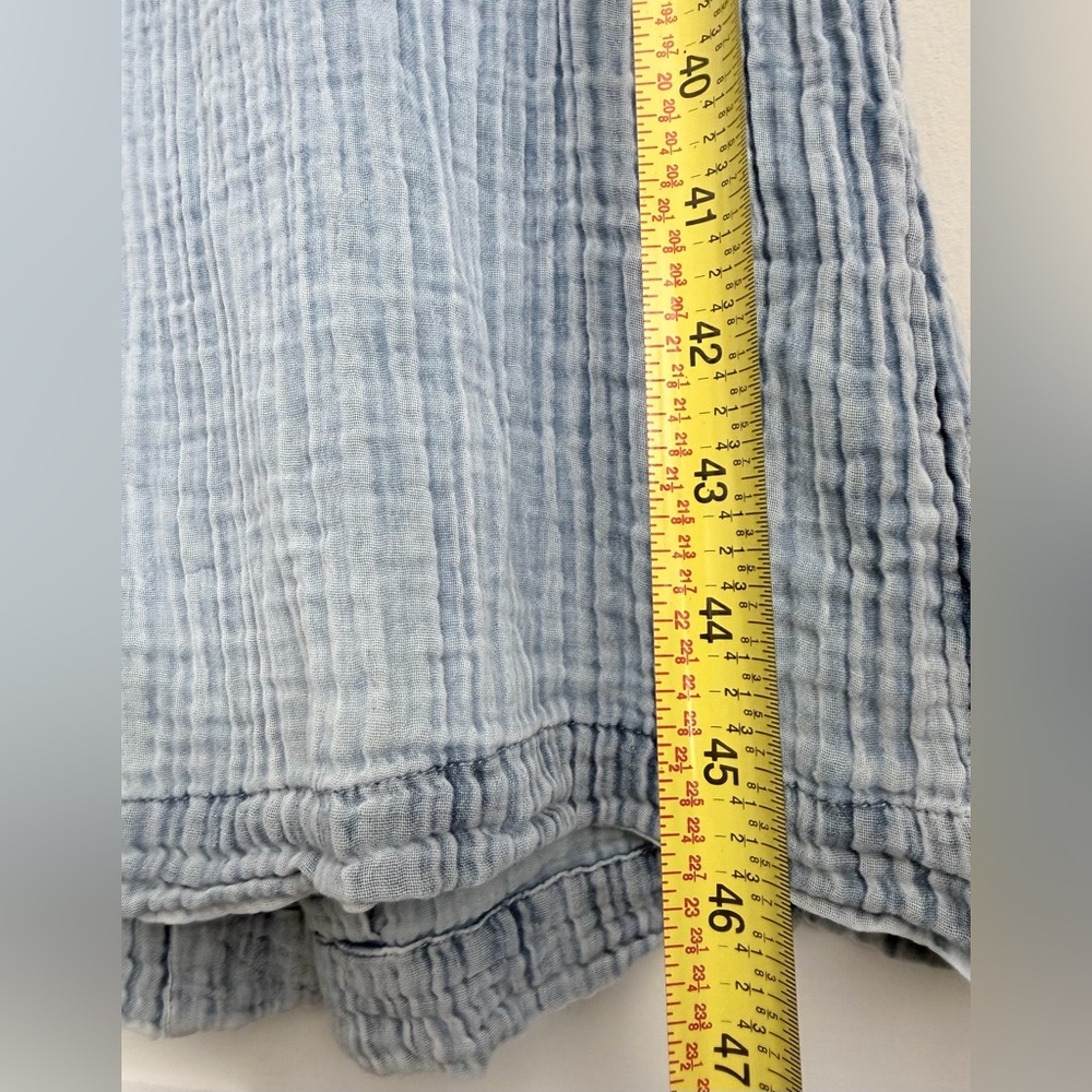 FAHERTY Dream Cotton Gauze Costa Dress Lin-Light Indigo Wash M - Picture 6 of 6
